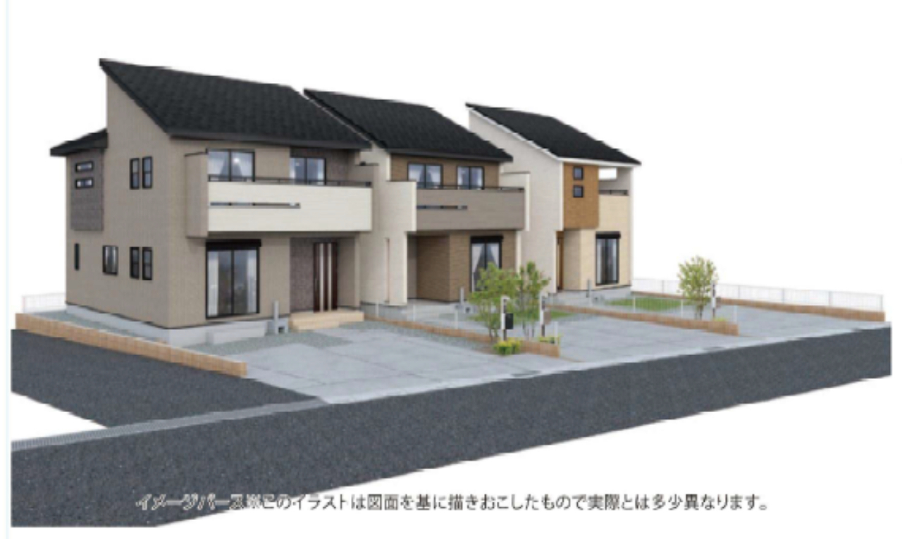 川越市笠幡　新築一戸建て　全３棟現場_画像1