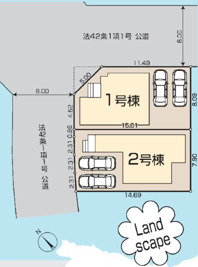 川越かすみ野第３期　新築一戸建て　全２棟現場　仲介手数料無料_画像1