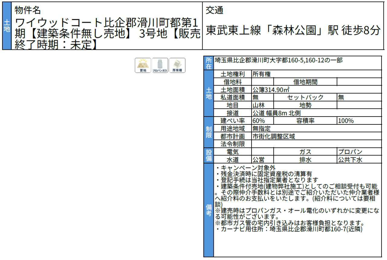 比企郡滑川町都第１期　建築条件無し売地　全３区画　仲介手数料無料土地！_画像2
