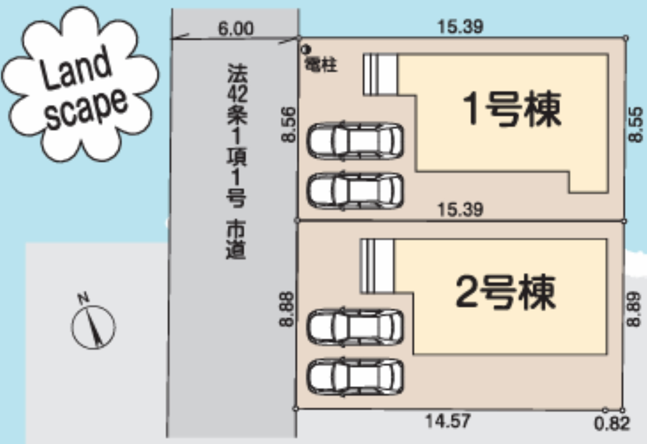 鶴ヶ島市脚折町２６　新築一戸建て　全２棟現場　仲介手数料無料_画像2