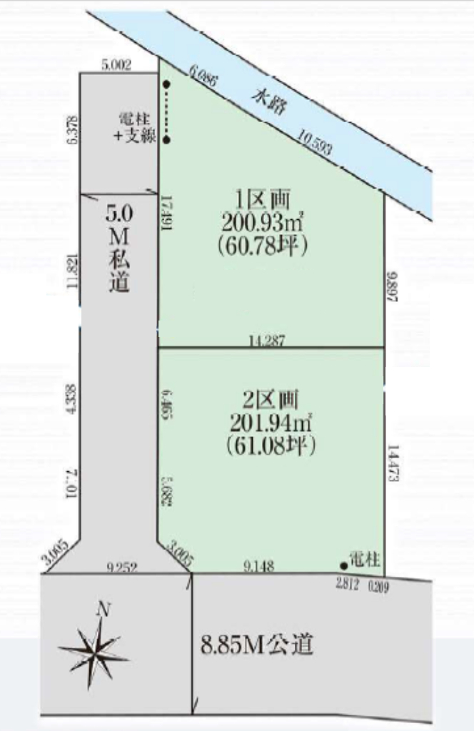 比企郡小川町小川　建築条件付き売地　全２区画　仲介手数料無料土地！_画像2