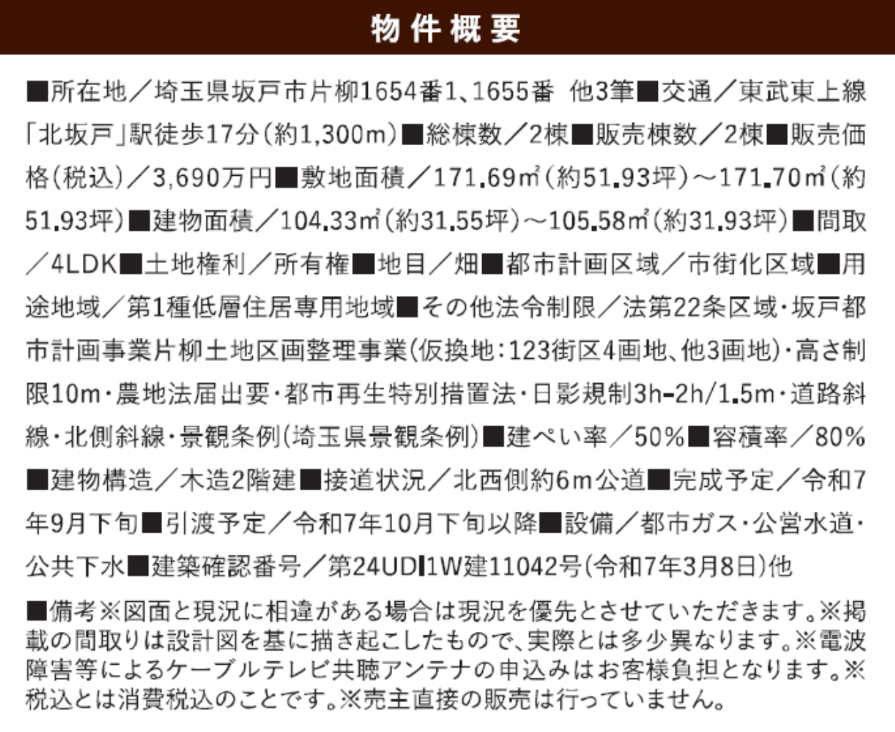 坂戸市片柳５期　新築一戸建て　全２棟現場　新築仲介手数料０円！_画像2