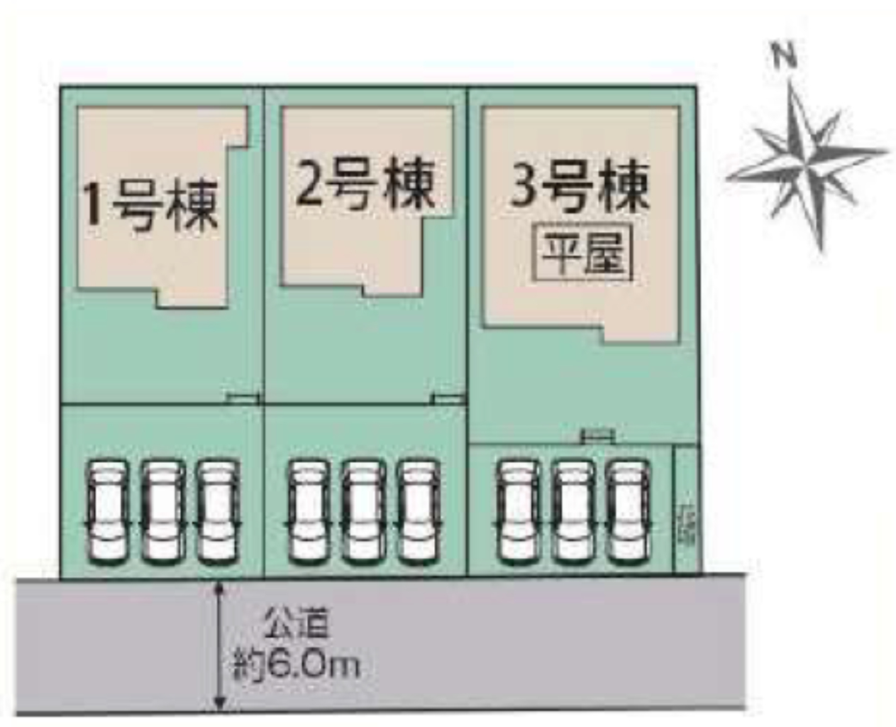 東松山市六軒町　新築一戸建て　全３棟現場_画像2