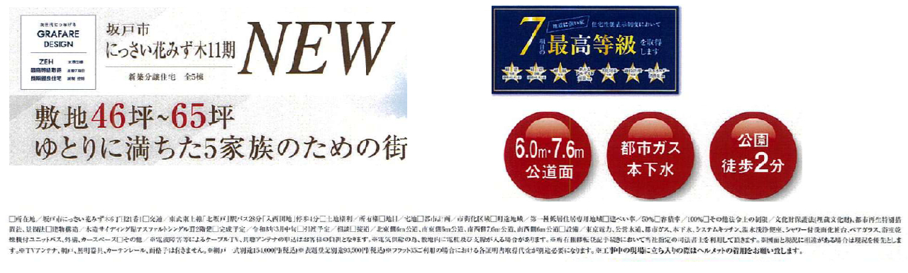 坂戸市にっさい花みず木１１期　新築一戸建て　全５棟現場　新築仲介手数料０円無料！_画像2