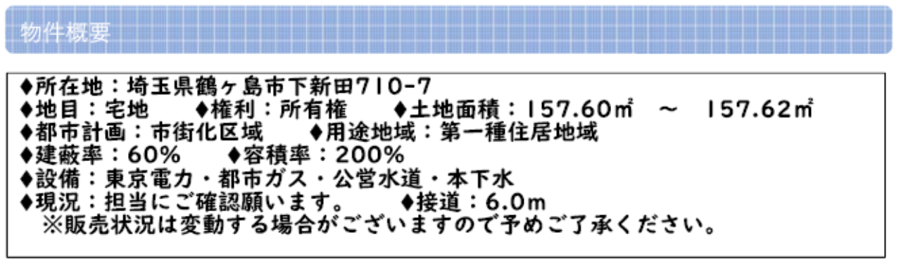 鶴ヶ島市下新田第３　建築条件付き売地　全３区画　仲介手数料無料土地！_画像2