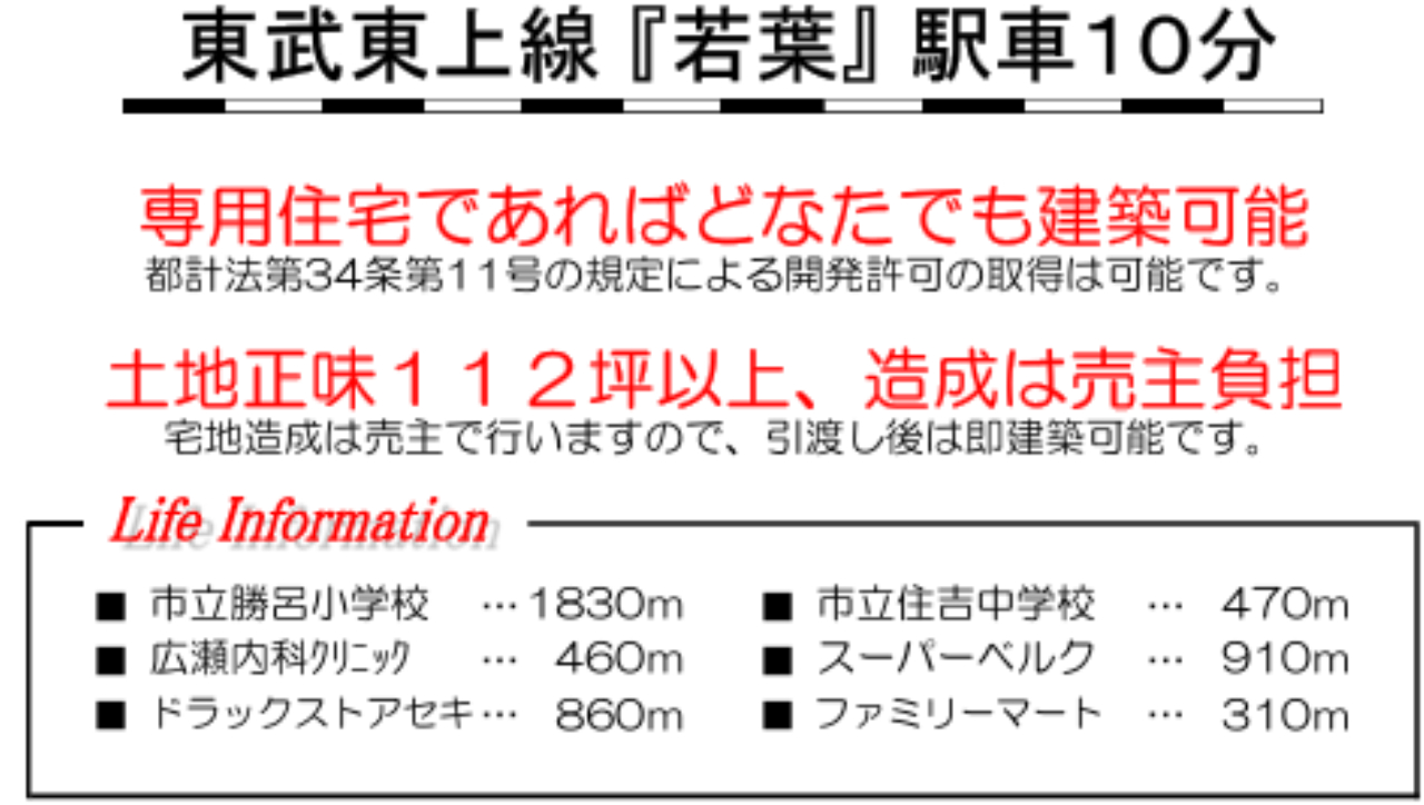坂戸市塚越土地　建築条件無売り地！全２区画　A区画_画像3