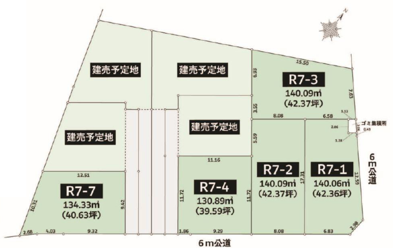 川越市藤木町　建築条件無し売地　全５区画　仲介手数料無料土地！_画像3