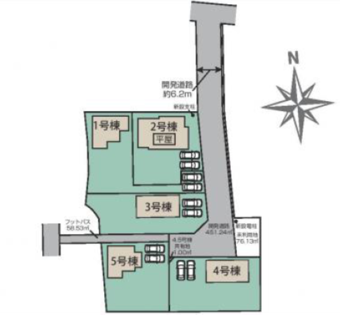 比企郡滑川町月輪　新築一戸建て　全５棟現場　新築仲介手数料０円無料！_画像3