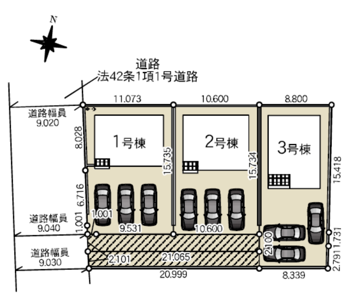 比企郡吉見町東野第２０　新築一戸建て　全３棟現場　新築仲介手数料０円無料！_画像3