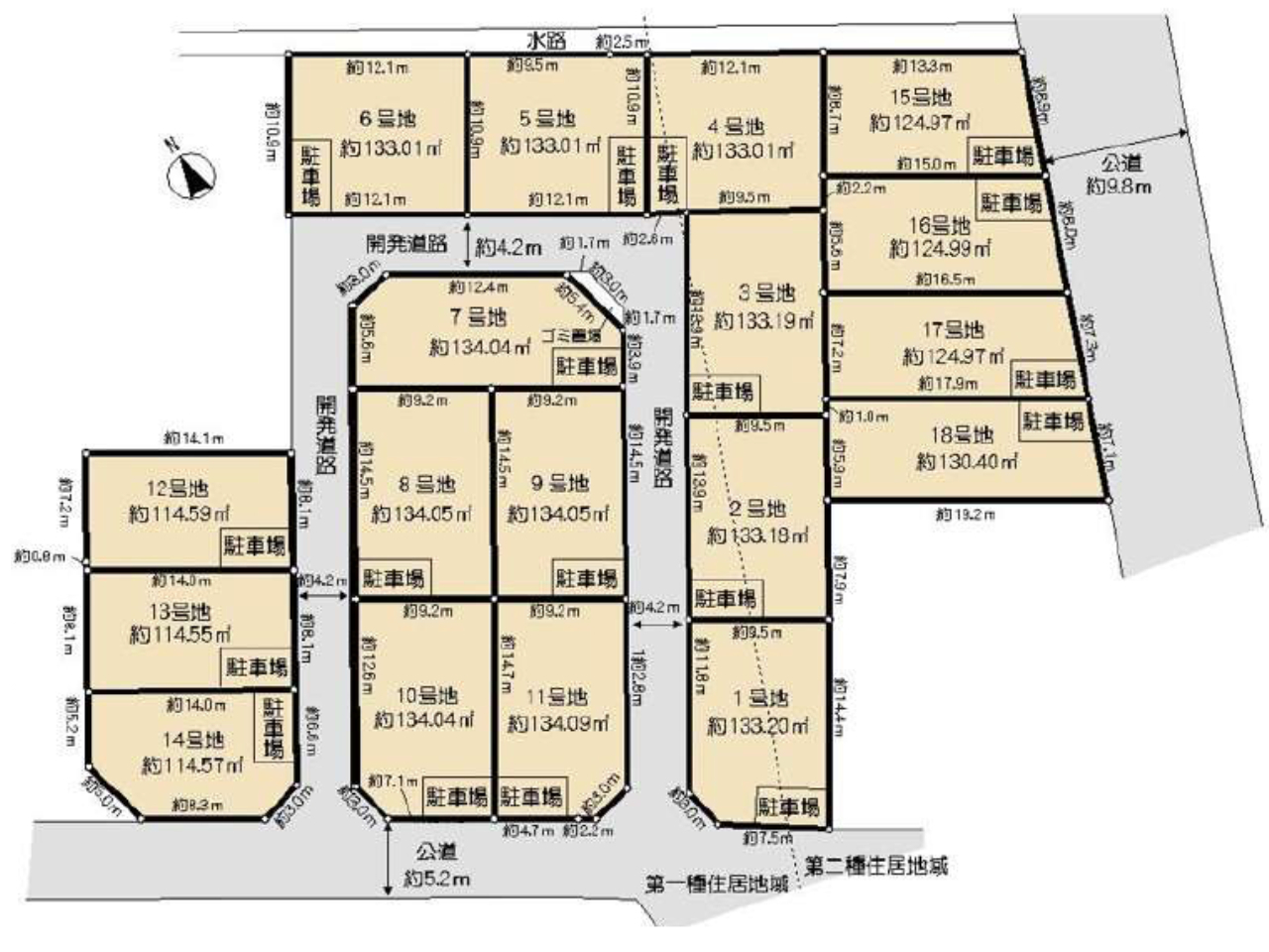 川越市山田　建築条件無し売地　全１８区画_画像3