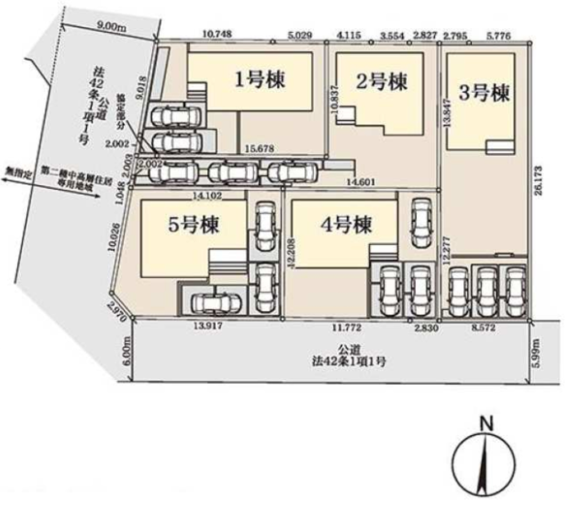 比企郡吉見町東野第２　新築一戸建て　全５棟現場　仲介手数料無料土地！_画像3