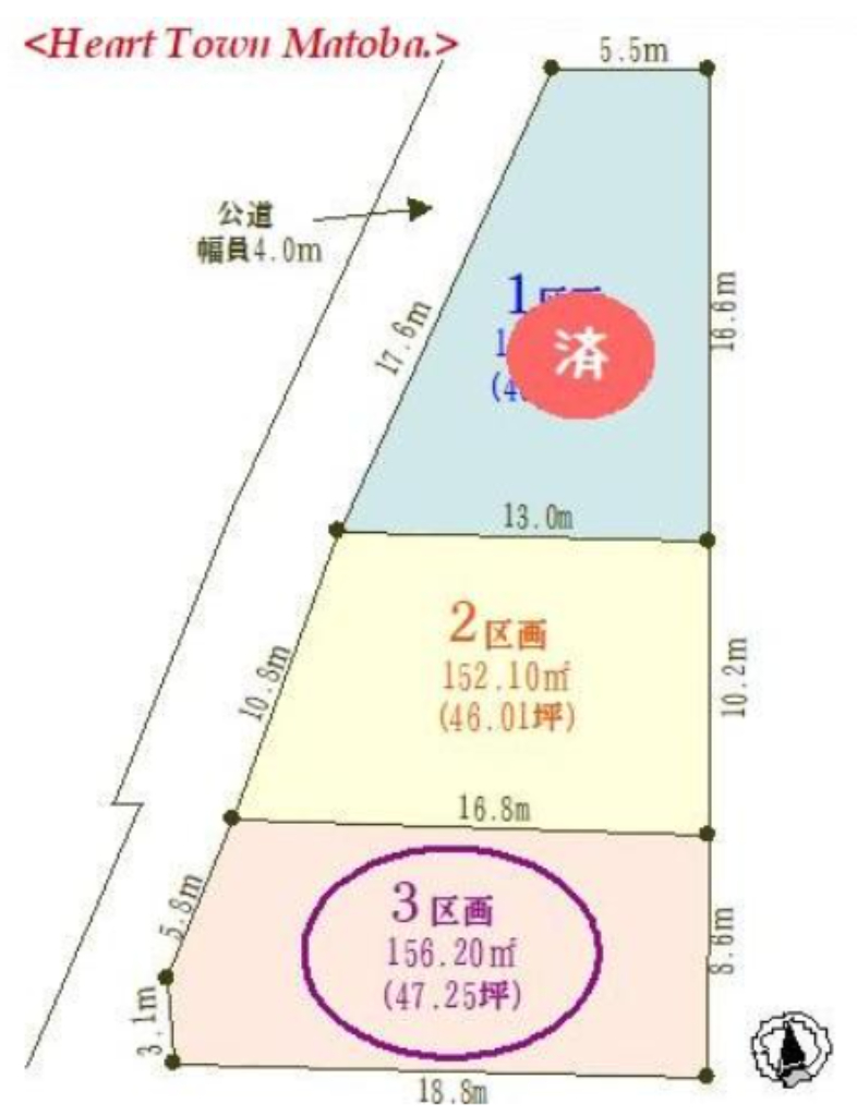 川越市的場　建築条件無し売地　全３区画_画像3