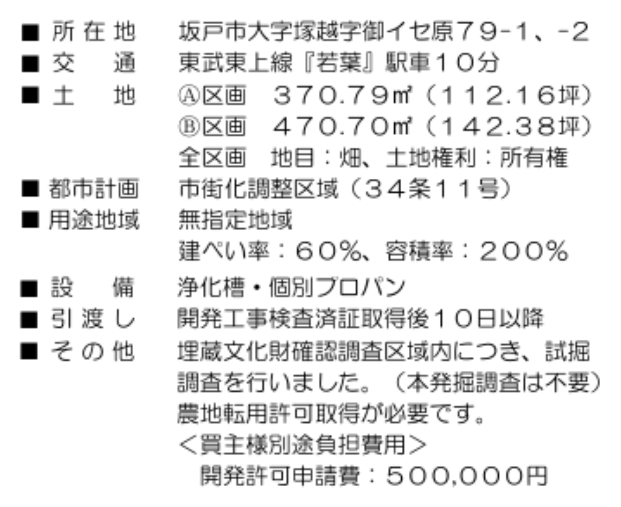 坂戸市塚越土地　建築条件無売り地！全２区画　A区画_画像4